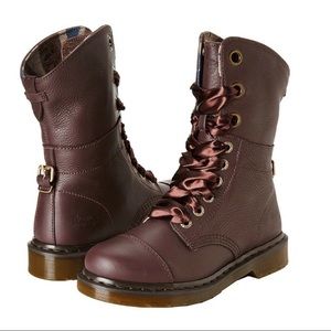 Dr. Marten | Aimilie Oxblood Foldover Biker Boot